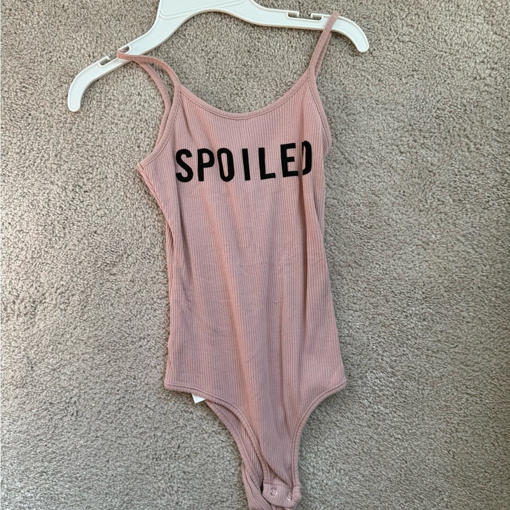 Spoiled Pink Bodysuit with Scoop Neckline